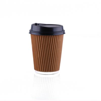 China Recyclable Logo Disposable Double Wall Custom Hot Cold Drinks Paper Cup 8oz 10oz 12oz 16oz For Coffee for sale