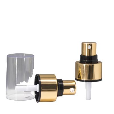 China Non Spill 24410 24mm Gold Aluminum Plastic Fine Mist Sprayer Plastic Aluminum Fine Mist Sprayer For Perfume Bottle Aluminum Mist Sprayer for sale