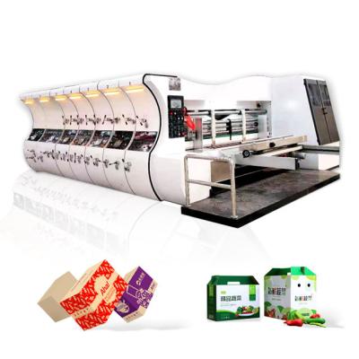 China high Quality  4 colour  corrugated   carton    pizza  box  flexo making  printing slotting   die  cutting    cardboard  machine for sale