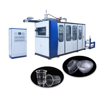 China Hydraulic High Efficiency Disposable PP Plastic Cup Bowl Making Machine/PET Take Away Food Container Machine for sale