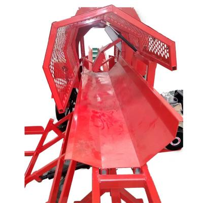 China Electric log splitter wood cutter logging machine wood splitter with hydraulic lift firewood processor machine for sale