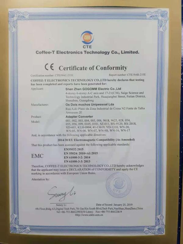 CE - Shenzhen Gogomm Technology Co., Ltd.