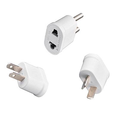 China Small Copper Copper USA to European to AU US Plug Adapter Europe/Asia USA/Canada Travel Power Plug Adapter Wall Outlet to Euro for sale