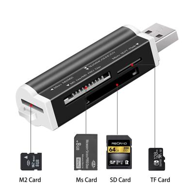 China ABS Multi in 1 SD Card Reader USB 2.0 Memory Card Adapter for MS Pro Duo SD Microsd HC TF m2 MMC for sale