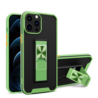 China New Car Anti-drop Magnet Luxury Built-in Kickstand Cover 2in1 Shockproof Protective Cell Phone Case For iphone 13 12 pro 7G 8P XR mini for sale