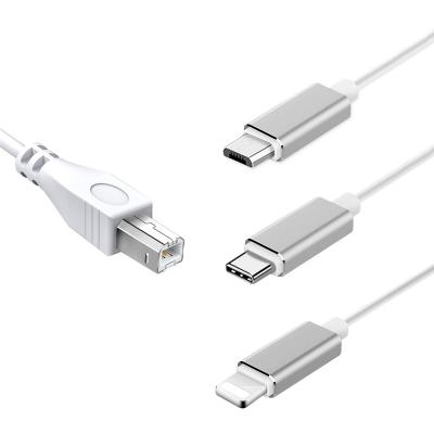 China Etc.electronic Product Mobile Phone Piano Adapter USB C Printer Cable Type C Micro Us To USB 2.0 Type B Printer Scanner Cable For Brother HP Canon Lexmar for sale