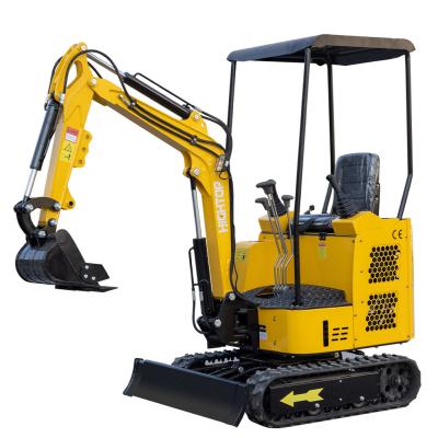 China Piloto hidráulico lleno Hightop Mini Excavator 1,5 Ton Mini Digger Double Cylinder en venta