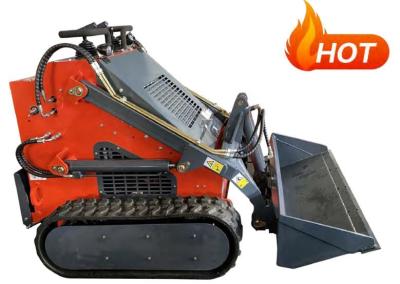 China Full Hydraulic Wheeled Skid Steer Loader Diesel Gasoline Mini Crawler Loader for sale