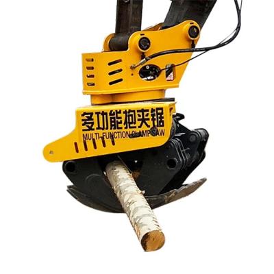 China Forestry Grab Excavator Accessorie Hydraulic Grapple Saw Cut Wood Cutter Te koop