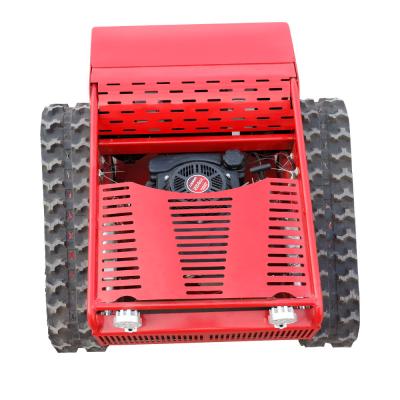 China HTM750 Crawler Lawn Mower Hand Opened Remote Control For Tough Terrain Mowing Te koop