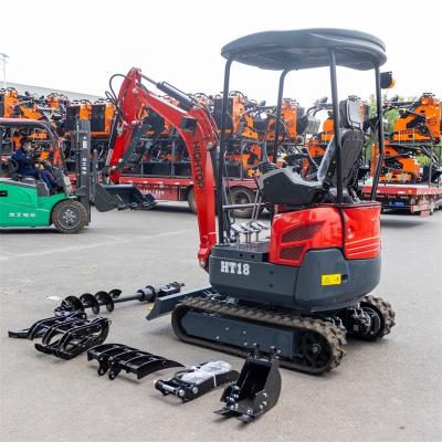 China Import Marke Motor 1800kg Mini Hydraulischer Bagger mit einziehbarem Gleis zu verkaufen