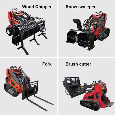 China Fork Brush Cutter Houtversnipper Sneeuwveger mini skid steer bevestigingen Te koop