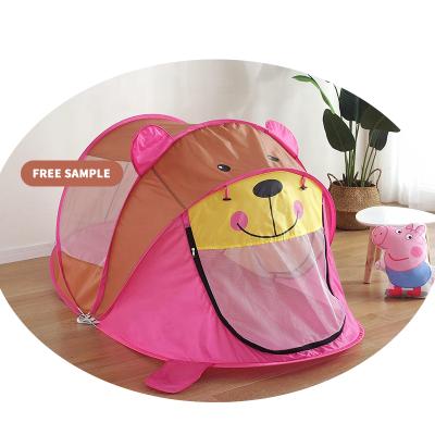 China Toy Amazon Hot Selling 2-4 Child Soft Indoor Tent Foldable Non-Toxic Cartoon Toy Tent For Girls for sale