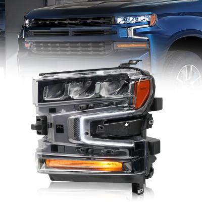 China Archaic new design PC+ABS full LED headlights auto lighting system with high low beam for 2019 headlight (driver KTL silverado side) for sale