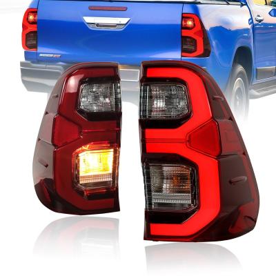 China 2015-2020 PC+ABS Factory Archaic Style Led Tail Lights Assembly Full New With Turn Signal Tail Lights For Toyota Hilux Rear Lamp for sale