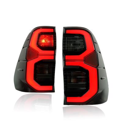 China 2015-2020 PC+ABS Factory Archaic Style Led Tail Lights Assembly Full New With Turn Signal Tail Lights For Toyota Hilux Rear Lamp for sale