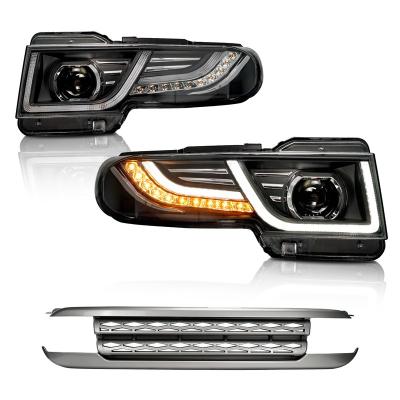 China Manufacturer Archaic PC+ABS Car Led Headlight For 2007 Toyota FJ Cruiser Up Led Headlight With Grill For 2007 Toyota FJ Cruiser for sale