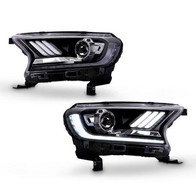 China Wholesale Led Front Light Headlamp For Ford Ranger 2015+ T7/T8 Turn Signal Archaic Factory Headlight Atuo Parts Accessories Full PC+ABS for sale