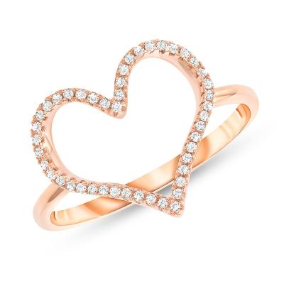 China Real 925 Silver Crystal Zirconia Diamond Heart Fine Jewelry Women Rings Open Engagement Couple Elegant Luxury FASHIONABLE Promise for sale