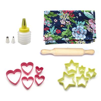 China Viable Customized Baking Kids Sets Stainless Steel Baking and Pastry Tools 10 PCS Decorating Set for sale