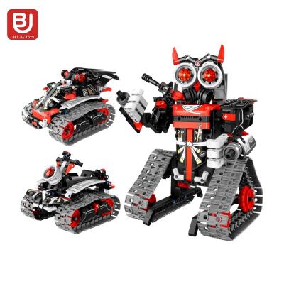 China Battery Operated Toy DIY Assemble RC Car 3 IN1 Robot Building Block Educational Kits STEM Remote Control Smart Robot Programming Toy for sale