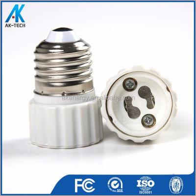 China Plastic screw lamp holder e27 fluorescent to gu10 socket adapter ring type for sale