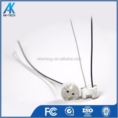 China bayonet china gu5.3 halogen lamp holder,silicon cable mr16 wire light holder for sale