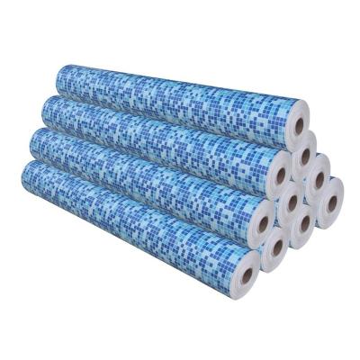 China Swimming Pool Accessories Anti-Slip Liner Pool Liner Protective Vinyl Swimming Pool PVC Blue Liner for sale