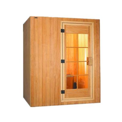 China With Cross Windows Cheap Price Portable Wooden Home Sauna Mini for sale