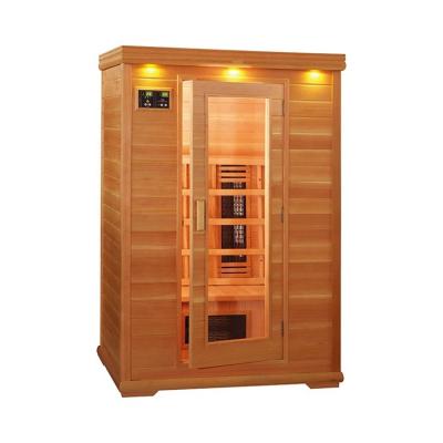 China Computer Control Panel Luxury Two Person Sauna Room With Cedar Wood for sale