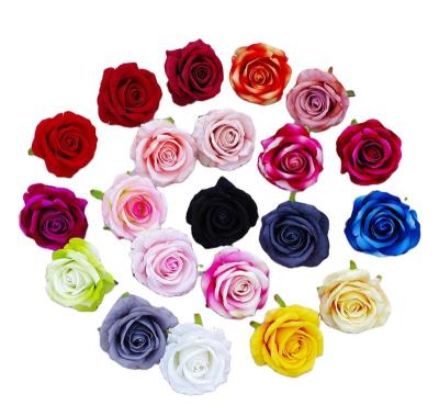 China Wedding decoration MHJ197 flannel silk velvet roses heads (wedding flannel silk rose head) wedding red white artificial decor head flower for sale