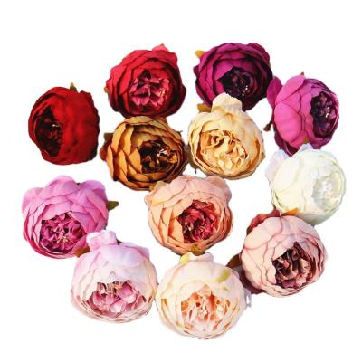 China MHJ211 Realistic Wedding Decoration Peony Silk Large Artificial Flower Heads for sale