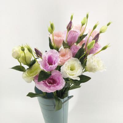 China MHJ72 Home Decoration Wholesale Realistic Silk Lisianthus Wedding Artificial Flowers for sale