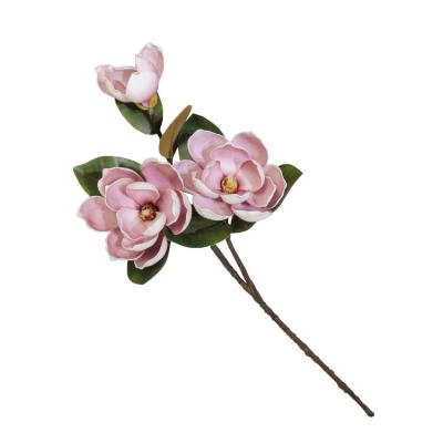 China MHJ75 Wedding PU Stem Magnolia Flower Decoration Realistic Luxury Real Touch Long Touch for sale