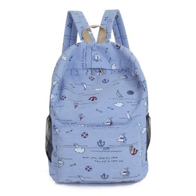 China Wholesale Custom Waterproof Bags Girls Sublimation Canvas Backpack Cheap Bag for sale