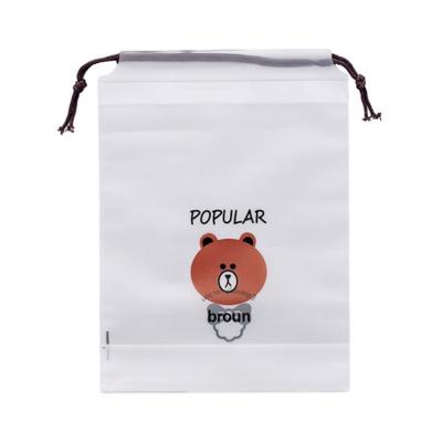 China BIODEGRADABLE Wholesale Custom Drawstring Bag Plastic Packaging Bags For Clothing for sale