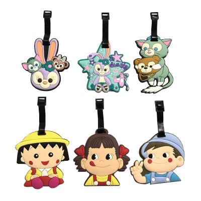 China Wholesale Custom Tag Travel Name Card Hang On Air Silicone Anime Luggage Tag for sale