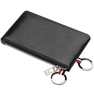 China Real Money Purse Clip Business Card Holder Coin Key Holder Luxury Black Leather Crypto Winter Waterproof Custom Vendor Magnetic Wallet For Men for sale