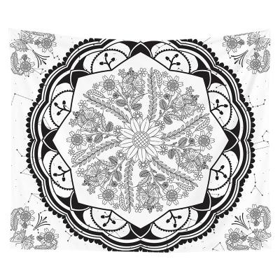 China 2022 Contemporary Hot Wall Hanging Mandala Tapestry Hippie Tapestries For Home Decor Hand Wash Floral Muslim Tapestry Printed for sale