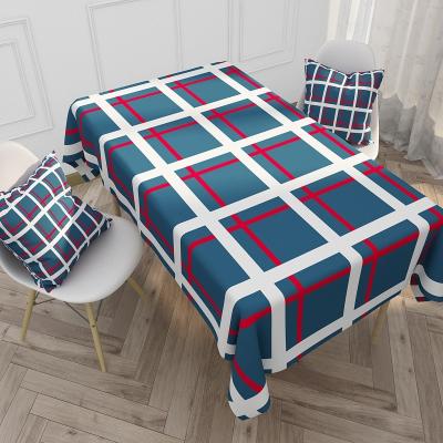 China Nordic style waterproof rural grid cotton and pattern linen custom British series waterproof tablecloths tablecloths for sale