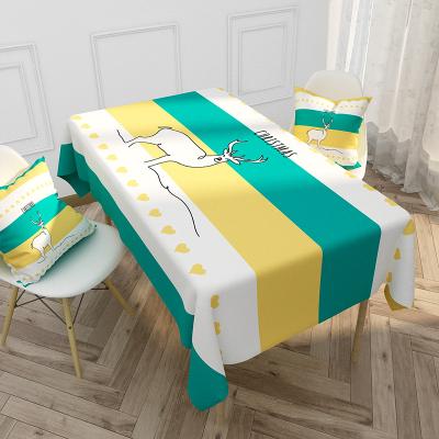 China Nordic cotton waterproof and tablecloths custom made British pattern canvas series waterproof tablecloths for sale