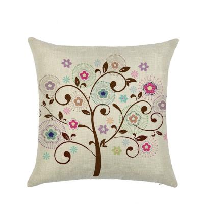 China Modern minimalist anti-static high quality soft square flower pillowcase polyester home decoration pattern home decoration cushion cove for sale