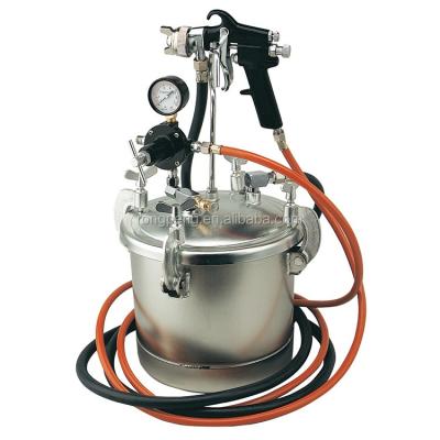 China Paint Spray Gun Wholesale RONGPENG R8312 2.5 Gallon (10 Liter) Spray Paint Pressure Pot Reservoir Paint Tank With 3M Air Hose Manufacturer for sale