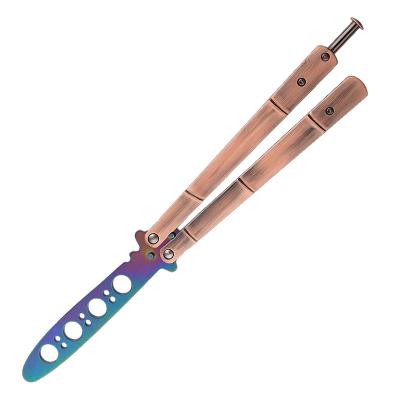 China Modern Design Non-variable Multi Function Metal Folding Practice Forming Cheap Price Color Fighting Butterfly Knife for sale