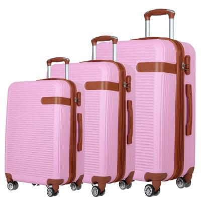 China Lightweight Durable Wholesale Customize ABS Hardshell Carry On Suitcase Luggage Lightweight Travel Trolley Case Bag for sale