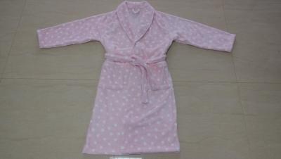 China polyester printed coral fleece soft and comfortable ladies dressing gowns for sale