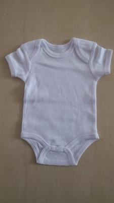 China Combed interlock fabric white bodysuit for baby for sale