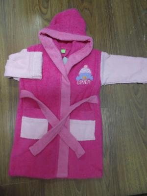 China soft cotton fabric hooded girl Bath Robes for sale