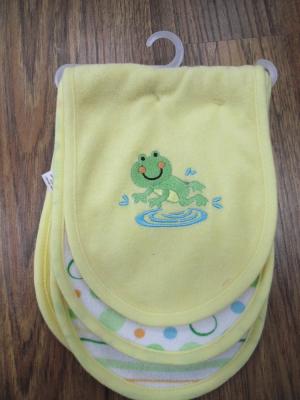 China embroidered burp cloths,3 pack baby feeding double layered burp cloth for sale