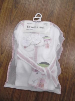 China towels set for baby,non-twist woven terry cotton fabric products gift set for sale